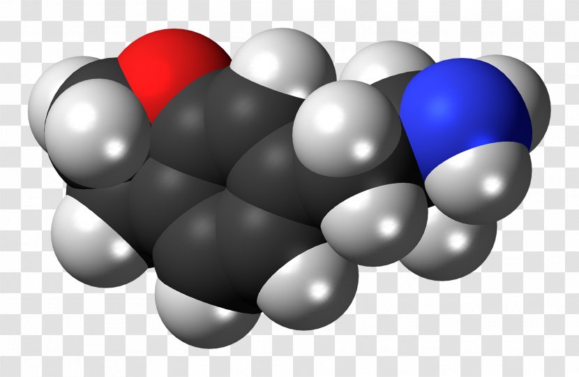 3,4-Methylenedioxyamphetamine Space-filling Model Molecule MDMA Psychedelic Drug - Chemical Molecules Transparent PNG