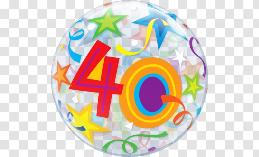 Birthday Cake Balloon Party Wish - 40th Transparent PNG