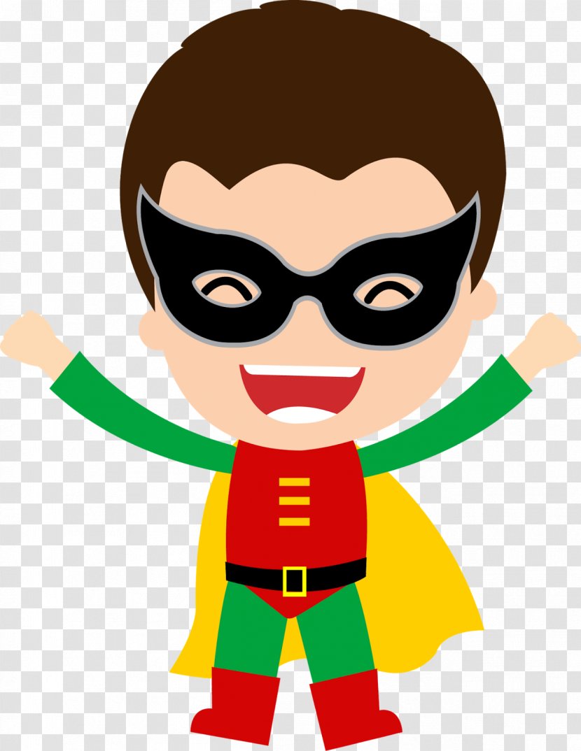 Superhero Robin Superman Clip Art - Eyewear Transparent PNG