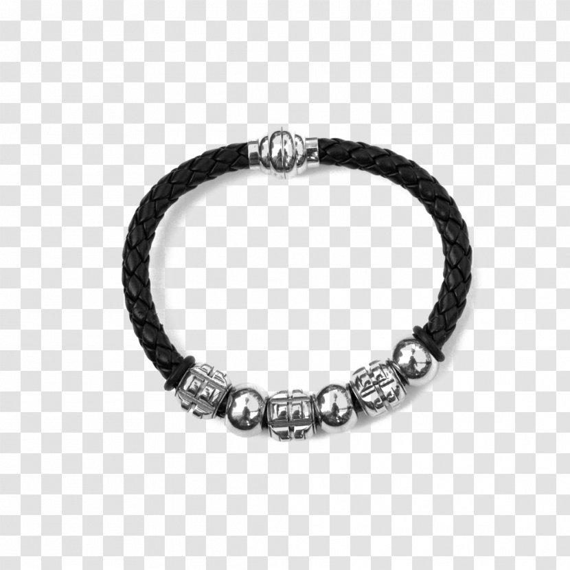 Bracelet Cuir Bead Jewellery Necklace - Silver Transparent PNG