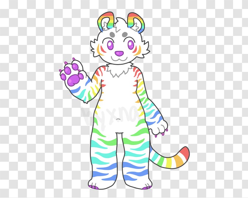 Animal Nose Cartoon Clip Art - Rainbow Tiger Transparent PNG