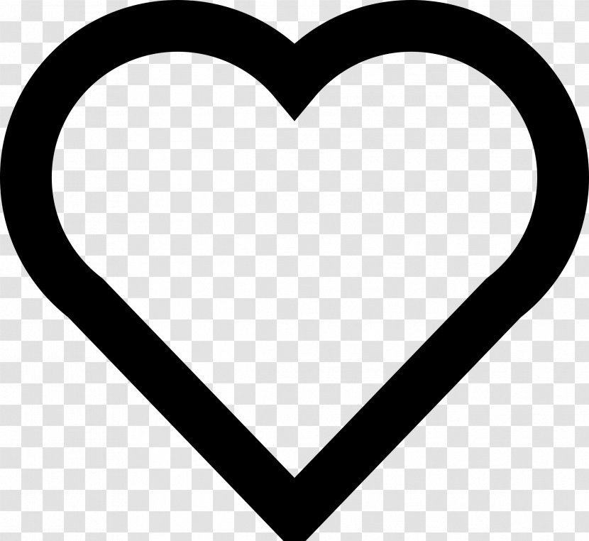 Heart Clip Art - Black And White - Love Symbol Transparent PNG