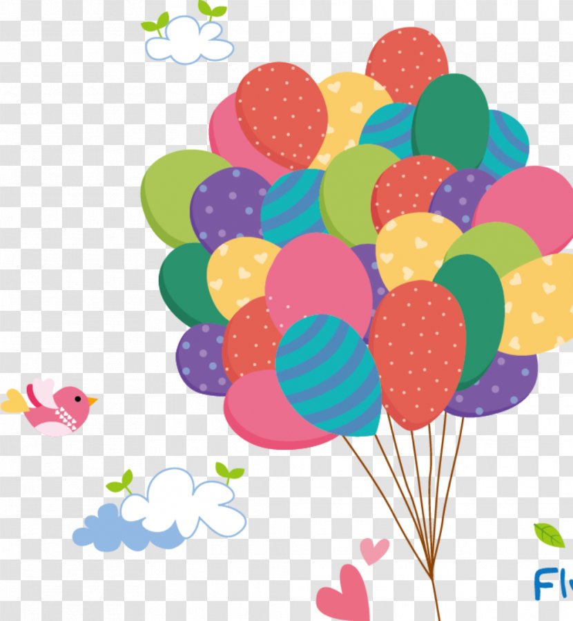 Wall Decal Sticker Nursery Wallpaper - Cartoon Sit Hot Air Balloon Easter Rabbit Transparent PNG