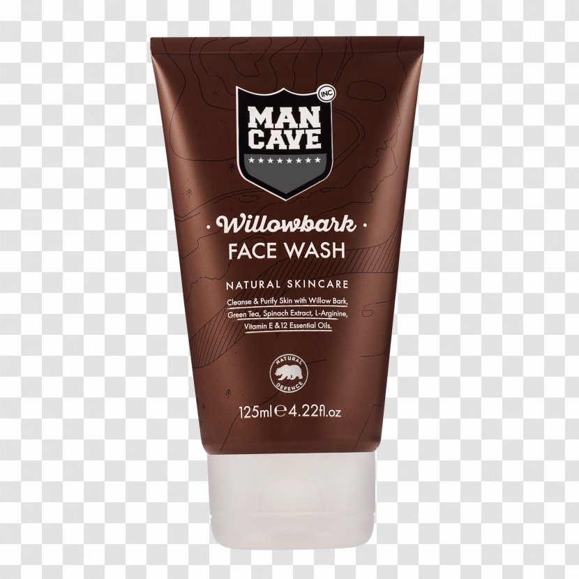 Cleanser Man Cave Cosmetics Shower Gel Moisturizer - Face - Willow Bark Transparent PNG