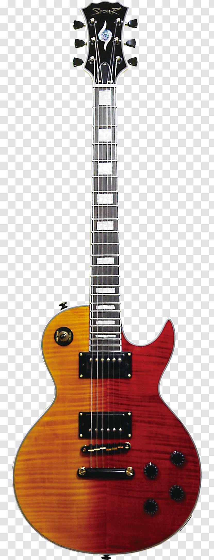 Sunburst Electric Guitar Gibson Les Paul Custom Transparent PNG