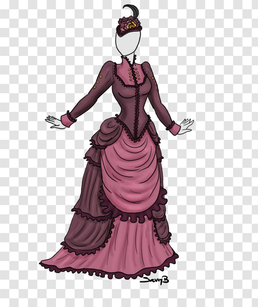 Victorian Era Fashion Gown Dress Transparent PNG