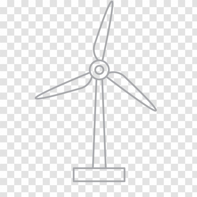Wind Turbine Line Angle Transparent PNG