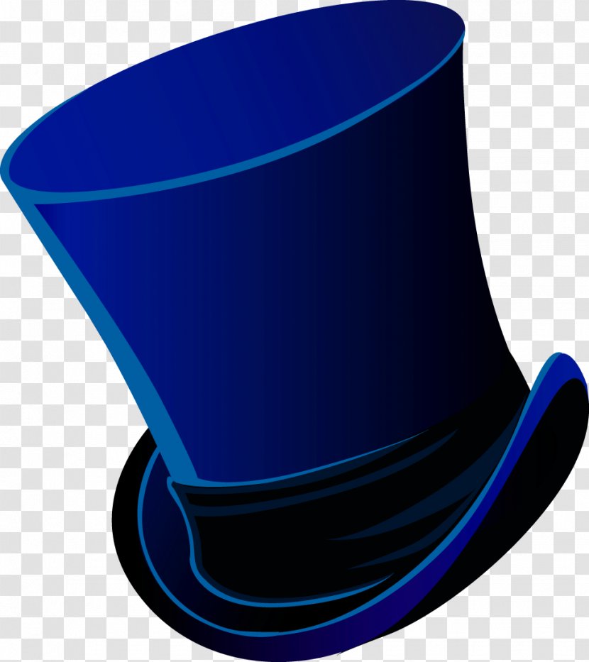 Top Hat Blue Cap Clip Art - Electric Transparent PNG