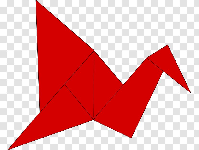 Crane Paper Bird Super-easy Origami - Red Transparent PNG