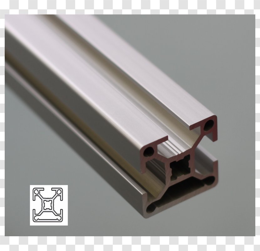 Aluminium SystéAl Millimeter Material Cross Section - Inertia - Mass Transparent PNG