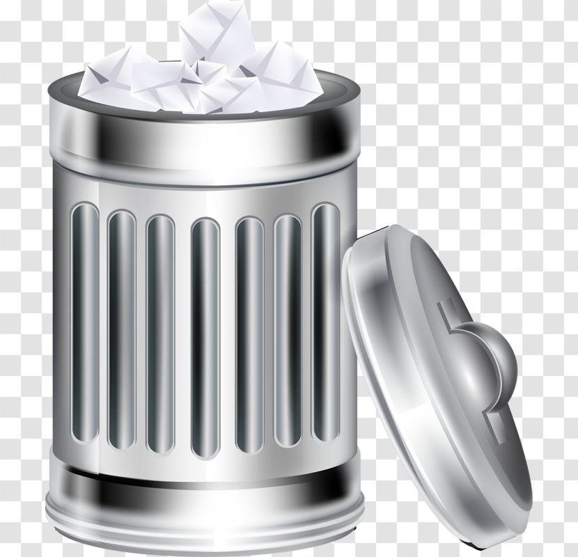 Waste Container Paper Recycling - Containment - Metal Trash Can Transparent PNG
