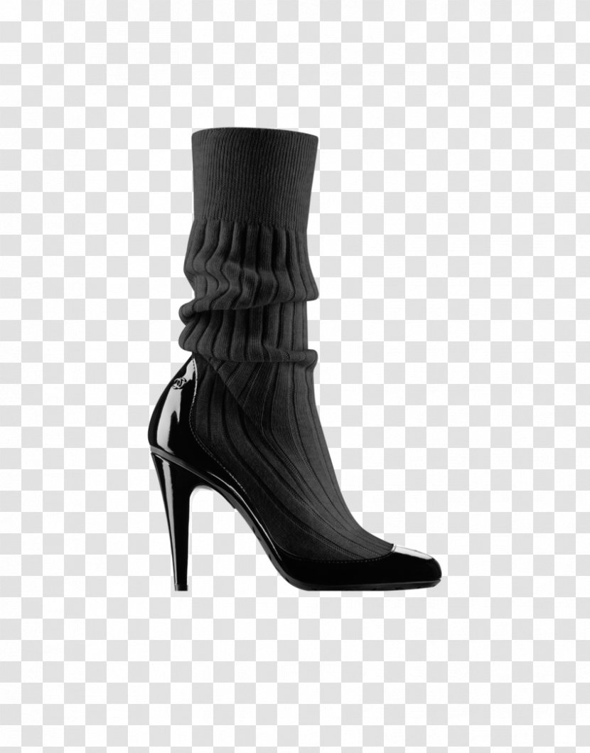 Boot Chanel High-heeled Shoe Sock - Cotton Boots Transparent PNG
