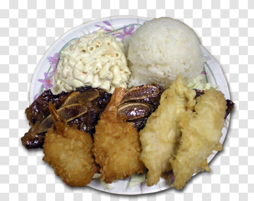 Karaage Fried Chicken Cooked Rice Plate Lunch - Dish Transparent PNG