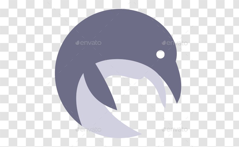 Dolphin Crescent Circle Logo Close-up Transparent PNG