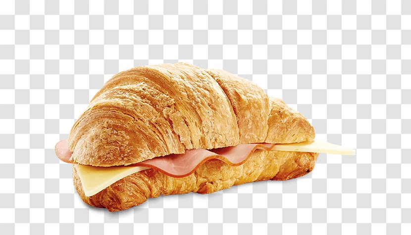 Croissant Ham And Cheese Sandwich Bacon Cafe - Danish Pastry - Croissants Bread Transparent PNG
