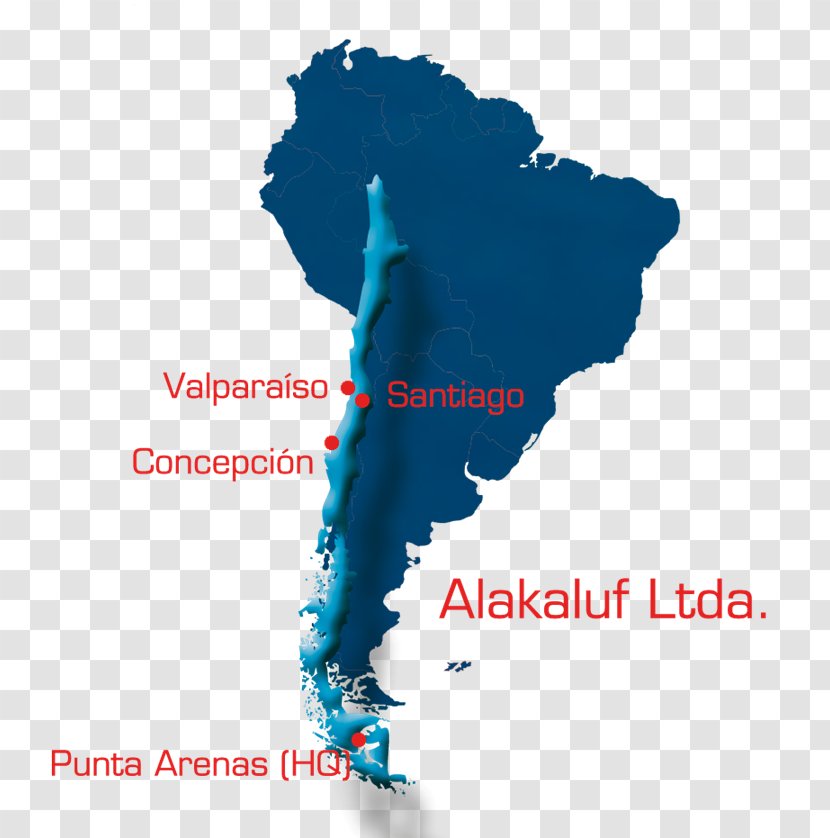 South America Latin Blank Map Vector Graphics - Punta Arenas Chile Transparent PNG