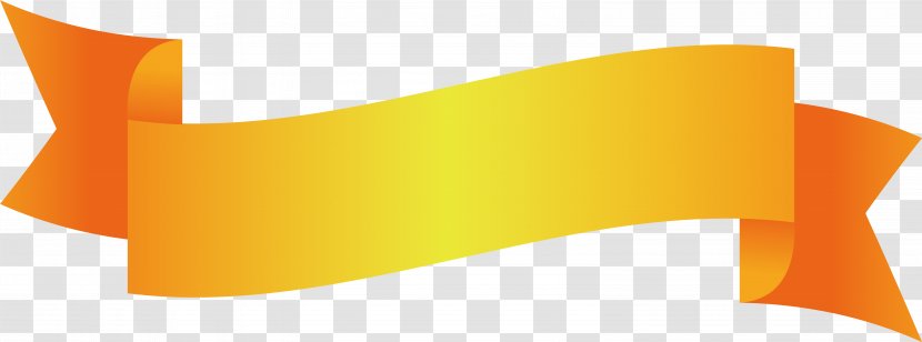 Yellow Ribbon Title Box - Brand - Orange Transparent PNG
