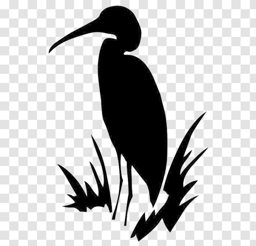 Clip Art Silhouette Heron - Water Bird Transparent PNG