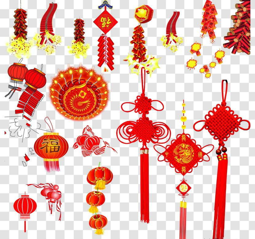 China Chinese New Year Red Envelope Firecracker Lantern - Lunar - Pictures,China Wind Festive Transparent PNG