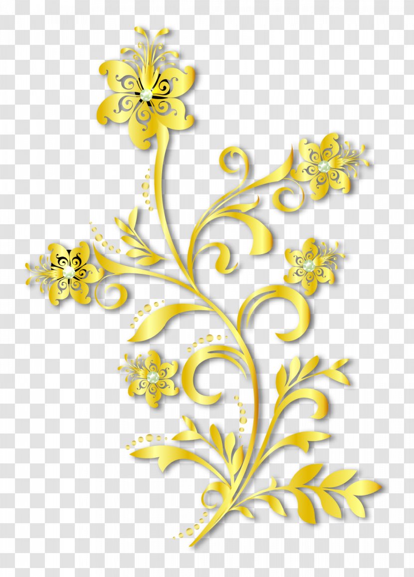 Adobe Illustrator Gold Pattern - Plant Stem - Shading Card Transparent PNG