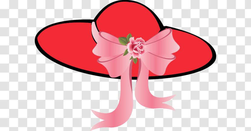 Red Hat Society Woman Bowler Clip Art - Tree - Kentucky Derby Clipart Transparent PNG