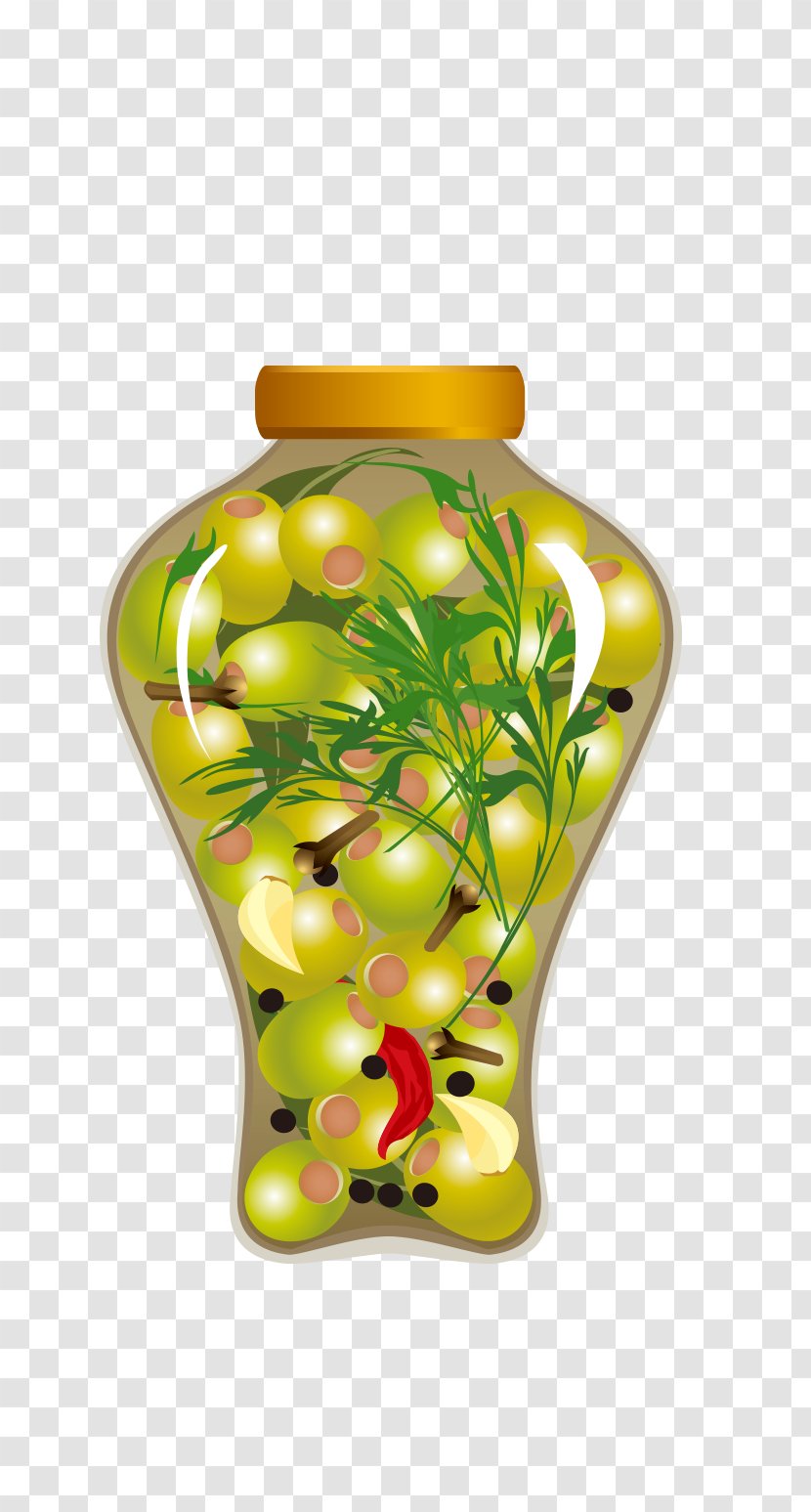 Food Fruit Drink Dessert Clip Art - Kitchen - Jar Marinated Vector Transparent PNG