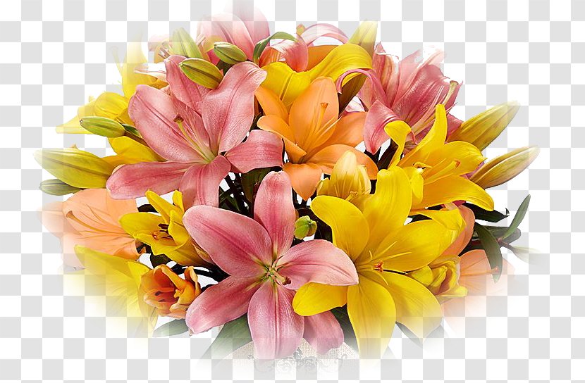 Floral Design Cut Flowers Royal Lily Flower Bouquet - Yellow Transparent PNG