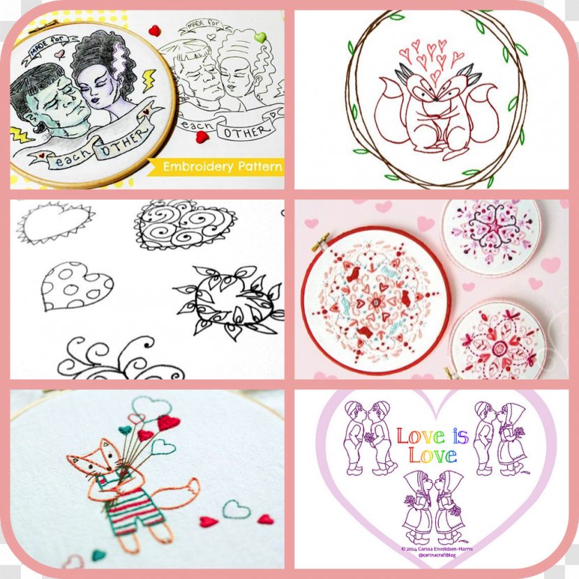 Embroidery Craft Information Valentine Bloom Pattern - Embroidery-pattern Transparent PNG