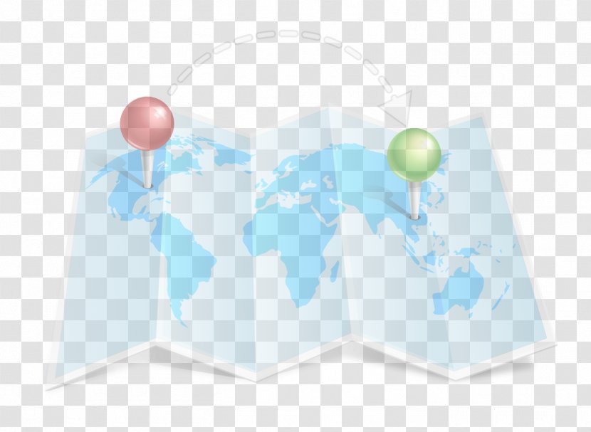 World Map Brand - Cartoon Airline Tickets Transparent PNG