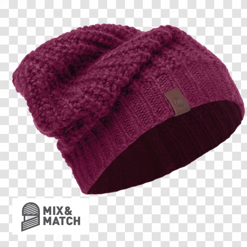 Knit Cap Hat Beanie Buff - Violet Transparent PNG