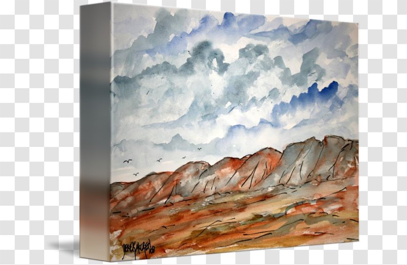Watercolor Painting Landscape Abstract Art - Desert Transparent PNG