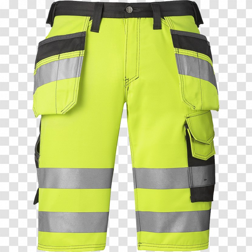 High-visibility Clothing Workwear Pants Shorts Pocket - Trousers - Snickers Transparent PNG
