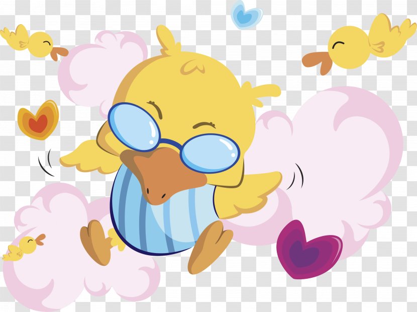 Duck Clip Art - Heart - Happy Year Of The Chicken Transparent PNG