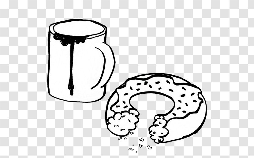 Donuts Drawing Coffee And Doughnuts Clip Art - Line Transparent PNG