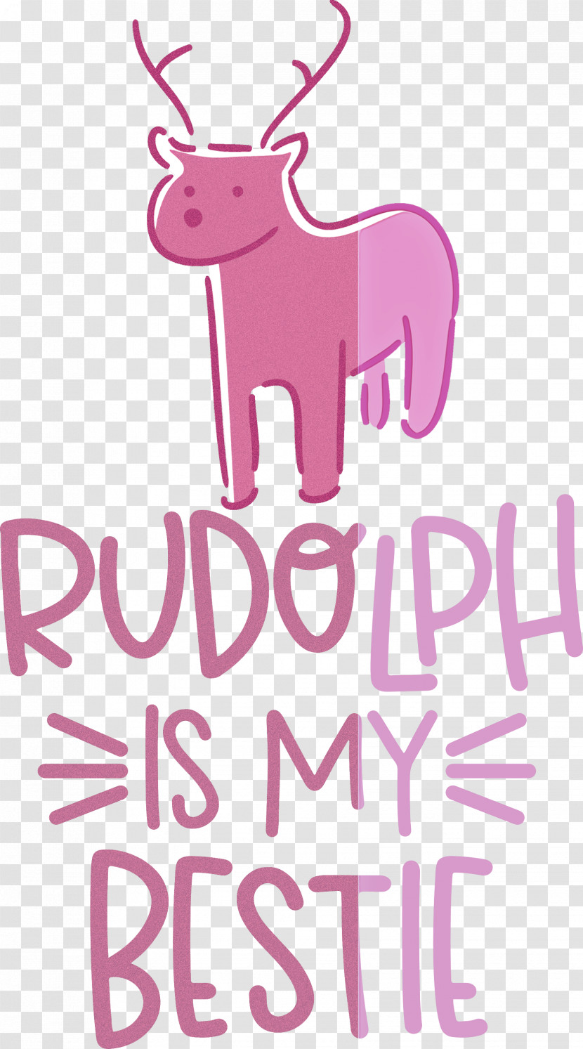 Rudolph Is My Bestie Rudolph Deer Transparent PNG