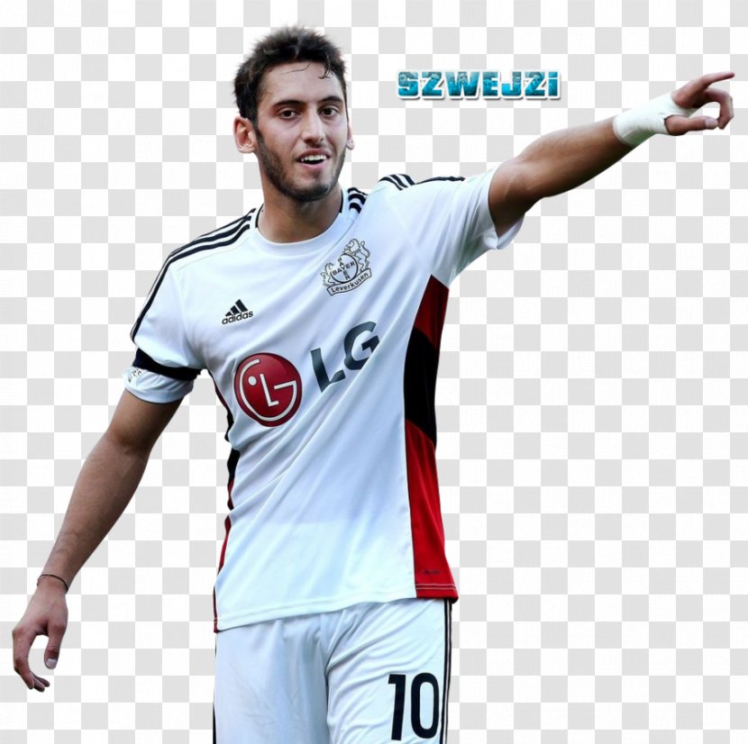 Hakan Çalhanoğlu Jersey Bayer 04 Leverkusen Soccer Player Art - Shoulder Transparent PNG
