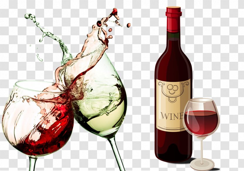 Red Wine White Rosxe9 Common Grape Vine - Dessert - Glass And Combinations Transparent PNG