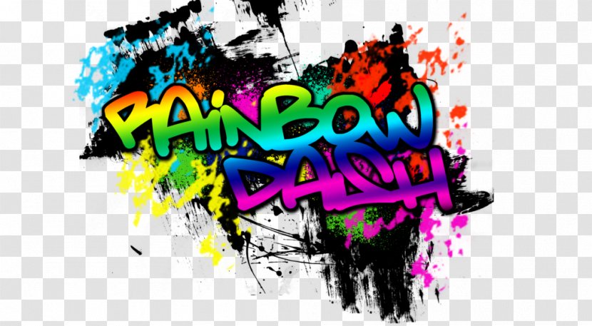 Rainbow Dash Rarity Pinkie Pie Art Graffiti - Silhouette - Grafiti Transparent PNG