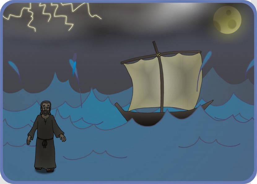 Gospel Of John 6 4 Jesus Walking On Water Samaritan Woman At The Well - Sky Transparent PNG