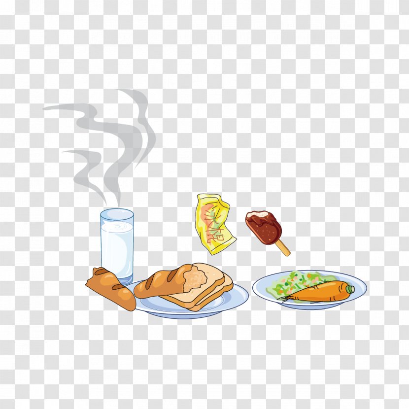 Ice Cream Breakfast Milk Omelette - Food - Vector And Transparent PNG