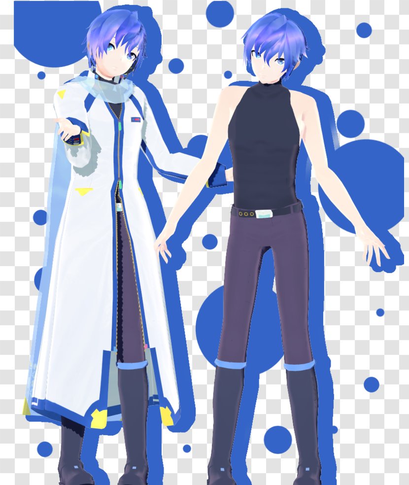 Hatsune Miku Kaito Vocaloid MikuMikuDance Download - Cartoon - Male Models Transparent PNG