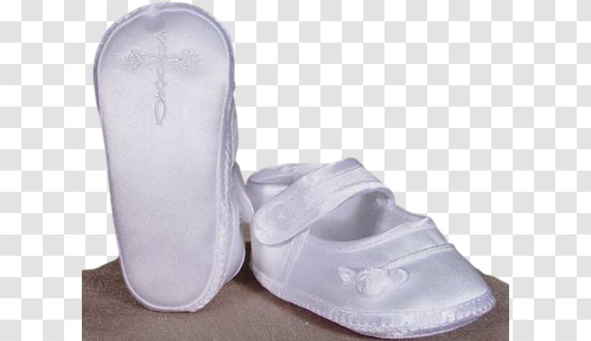 Slipper Shoe Celtic Cross - Flower - Baptism Shoes Transparent PNG