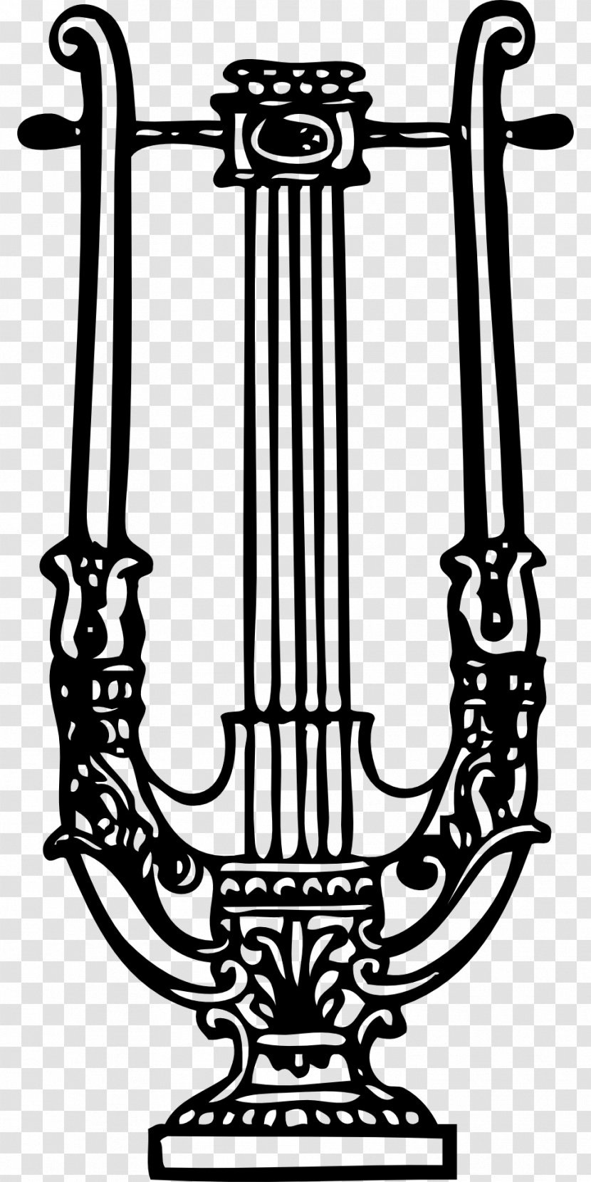 Lyre Harp Musical Instruments Clip Art - Flower Transparent PNG