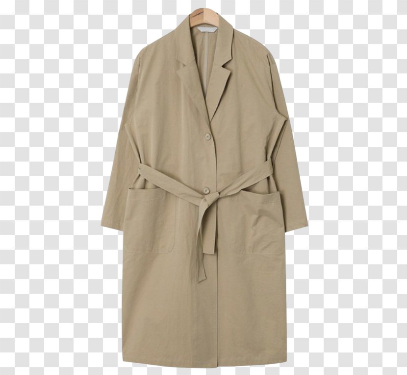 Trench Coat Overcoat Beige - Sleeve Transparent PNG