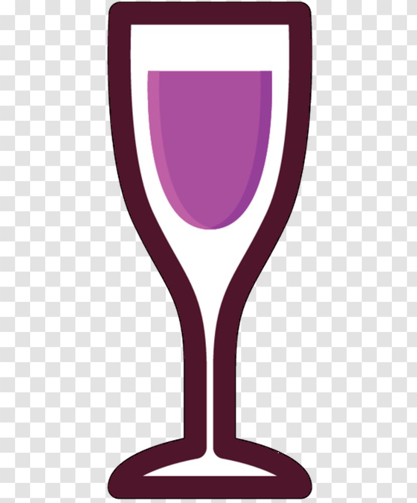 Wine Glass Champagne Clip Art Product Design Purple - Violet Transparent PNG