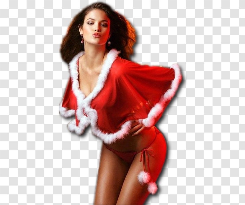 Santa Claus Naughty Or Nice Christmas Ornament Party - Flower - Hot Actress Transparent PNG