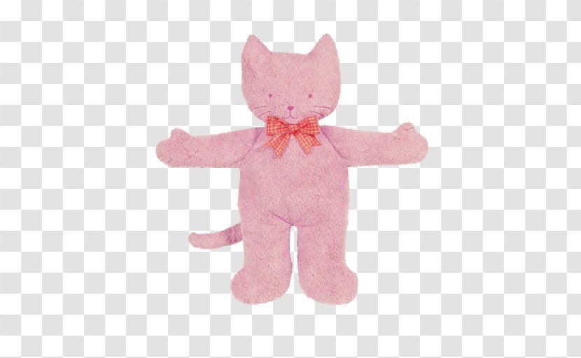 Pink Cat Plush Stuffed Toy - Designer Transparent PNG