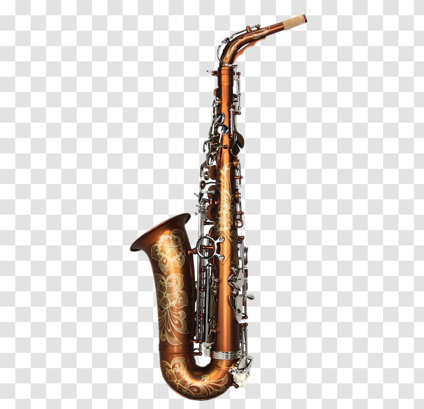 Alto Saxophone Musical Instrument - Silhouette - E-flat Brown Transparent PNG