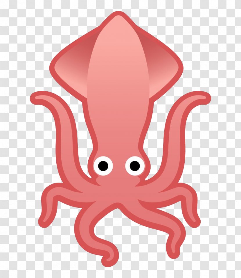 Octopus Giant Pacific Pink Marine Invertebrates - Squid Cartoon Transparent PNG