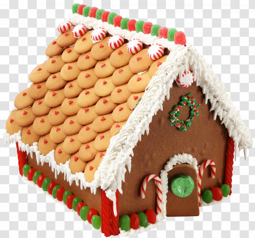 Gingerbread House Candy Cane Clip Art - Food - Large Transparent Picture Transparent PNG